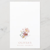Fleurs Colorées, Fleurs Sauvages, Bohème, Menu de (Dos)