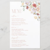 Fleurs Colorées, Fleurs Sauvages, Bohème, Menu de (Devant)