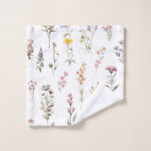 Fleurs colorées, Fleurs sauvages, Fleurs de Jardin (Gant de toilette)