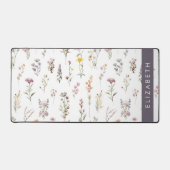 Fleurs colorées, Fleurs sauvages, Verdure, Votre N (Recto)