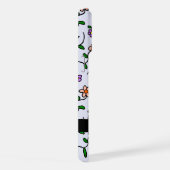 Fleurs Colorées, Fond Bleu, Noir (Côté droit)