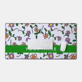 Fleurs Colorées, Fond Bleu, Vert (Clavier et souris)