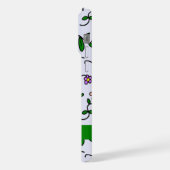 Fleurs Colorées, Fond Bleu, Vert (Côté gauche)