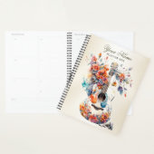 Fleurs colorées Guitare instrument de musique élég (Devant avec enveloppe)