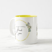 Fleurs colorées illustrées Merci Mug (Devant gauche)