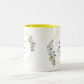 Fleurs colorées illustrées Merci Mug (Centre)