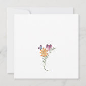 Fleurs colorées Invitation de douche nuptiale (Dos)