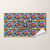 Fleurs colorées mignonnes Motif (Serviette à main)