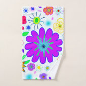 Fleurs colorées Motif (Serviette à main)