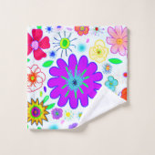 Fleurs colorées Motif (Gant de toilette)