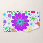 Fleurs colorées Motif (Serviette à main)