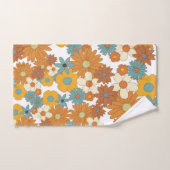 Fleurs colorées rétro Motif (Serviette à main)