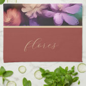 Fleurs colorées Serviettes de cuisine (Plié)