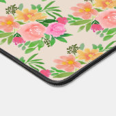 Fleurs colorées sur fond beige clair (Coin)