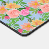 Fleurs colorées sur fond bleu clair (Coin)