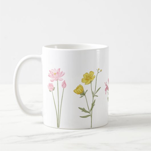 Fleurs Conçues Mug (Gauche)