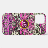 FLEURS, COQUES DE PAIX, DRAGONS, MONOGRAMME EN PIE (Verso (horizontal))