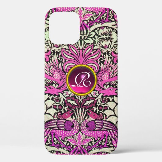 FLEURS, COQUES DE PAIX, DRAGONS, MONOGRAMME EN PIE (Verso)