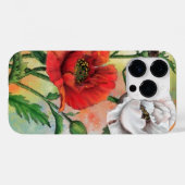 Fleurs coques iphone de pavot blanc rouge - Peintu (Verso (horizontal))