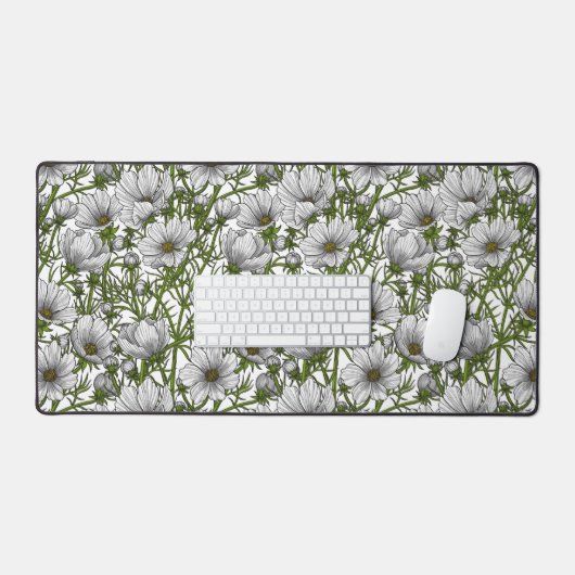 Fleurs cosmos blanches (Clavier et souris)