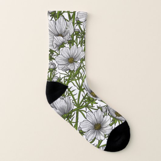 Fleurs cosmos blanches (Gauche intérieur)