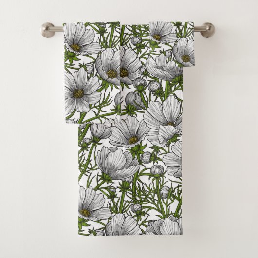 Fleurs cosmos blanches (En situation)