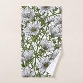 Fleurs cosmos blanches (Serviette à main)