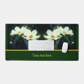 Fleurs Cosmos Blanches Avec Abeille Personnalisée (Clavier et souris)