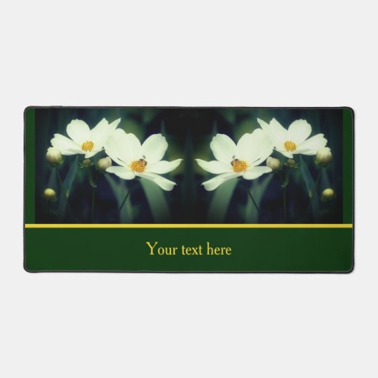 Fleurs Cosmos Blanches Avec Abeille Personnalisée (Recto)