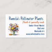 Fleurs Coupées plantes à vendre Cartes de visite (Devant)