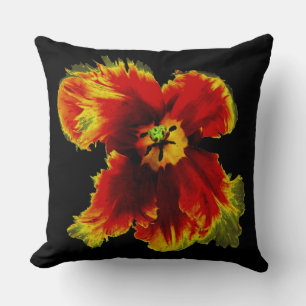 Fleurs Coussin de jet en coton de qualité A person