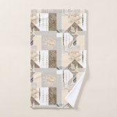 Fleurs crème sur fond blanc (Serviette à main)