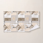 Fleurs crème sur fond blanc (Serviette à main)