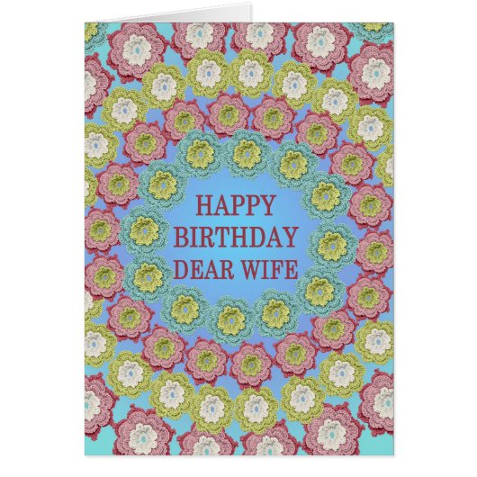 Fleurs Crochet d'anniversaire de femme (Devant)