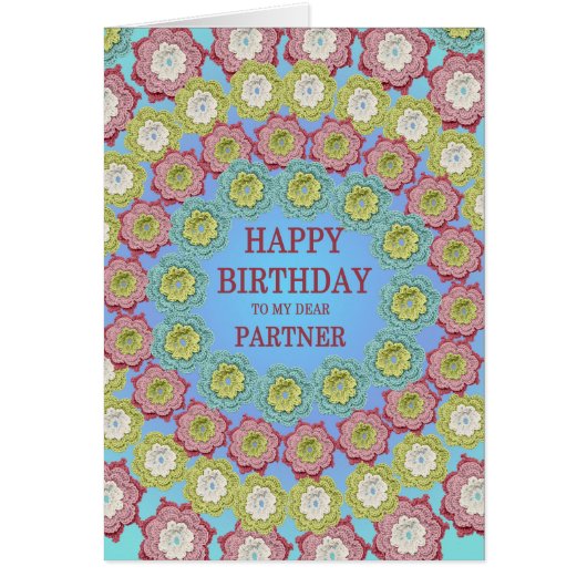 Fleurs Crochet d'anniversaire partenaire (Devant)