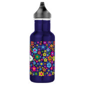 Fleurs Cute Kids Bouteille d'eau avec nom (Droite)