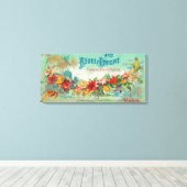 Fleurs D Ethiopie Soap LabelParis, Frankrijk Canvas Afdruk (Insitu (Houten vloer))