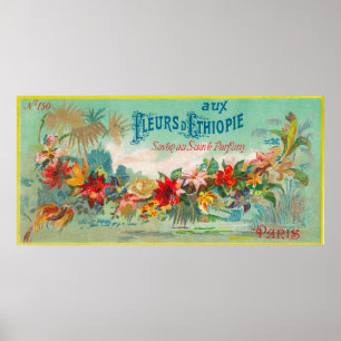 Fleurs D Ethiopie Soap LabelParis, Frankrijk Poster