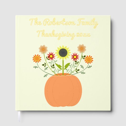 Fleurs d'action de grâce en Citrouille personnalis (Recto)