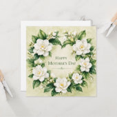 "Fleurs d'Affection : Carte de Fête des Mères à la (Devant/Arrière en situation)