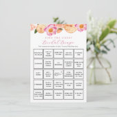 Fleurs d'agrumes Trouver Guest Bridal Bingo Carte  (Debout devant)