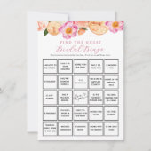 Fleurs d'agrumes Trouver Guest Bridal Bingo Carte  (Devant)