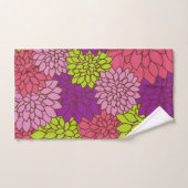Fleurs Dahlia, Fleurs Colorées, Motif Floral (Serviette à main)