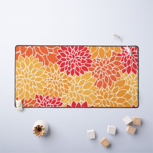 Fleurs Dahlia, Motif De Fleurs, Dahlia Orange (Tableau pour enfants)