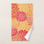 Fleurs Dahlia, Motif De Fleurs, Dahlia Orange (Serviette à main)