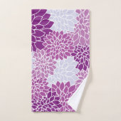 Fleurs Dahlia, Motif De Fleurs, Dahlia Violet (Serviette à main)