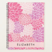 Fleurs Dahlia Roses, Motif De Fleurs, Votre Nom (Devant)