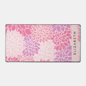 Fleurs Dahlia Roses, Motif De Fleurs, Votre Nom (Recto)