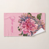 fleurs dahlias (Serviette à main)