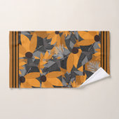 Fleurs Daisées Orange, Gris Tan (Serviette à main)